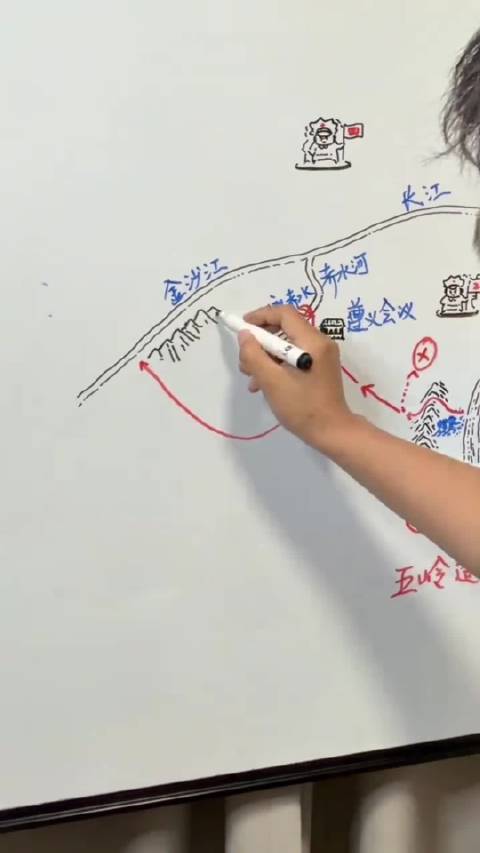 混子哥边画边讲长征路 红军七条小船七天七夜巧渡金沙江