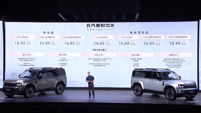 北汽星钽5X预售开启，不超16万享华为智驾