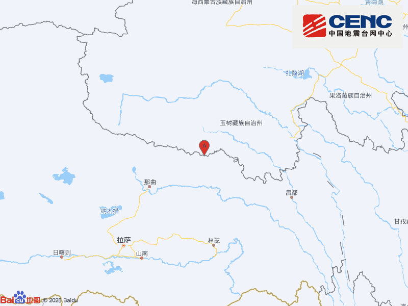 青海玉树州杂多县附近发生5.6级左右地震