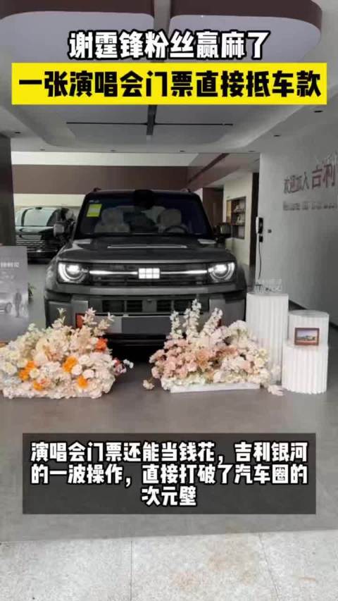 谢霆锋粉丝杭州凭演唱会门票抵扣银河战舰700购车款