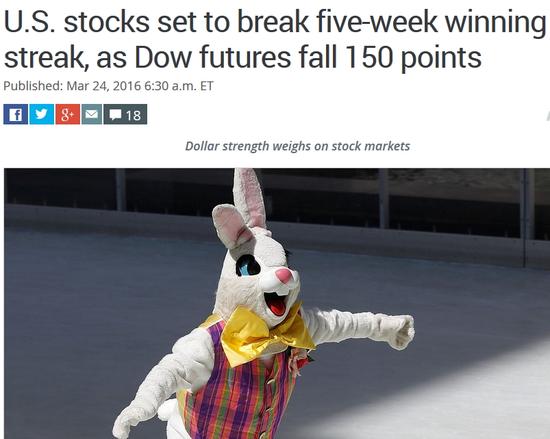 【盘前:美元上行 美国股指期货走低】北京. 来自