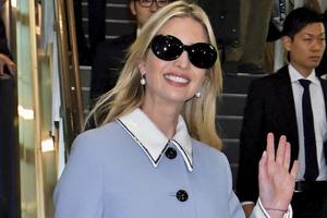 美国第一千金伊万卡亮相日本展迷人微笑