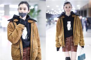 奚梦瑶短裙性感撩人 过膝长靴秀大长腿