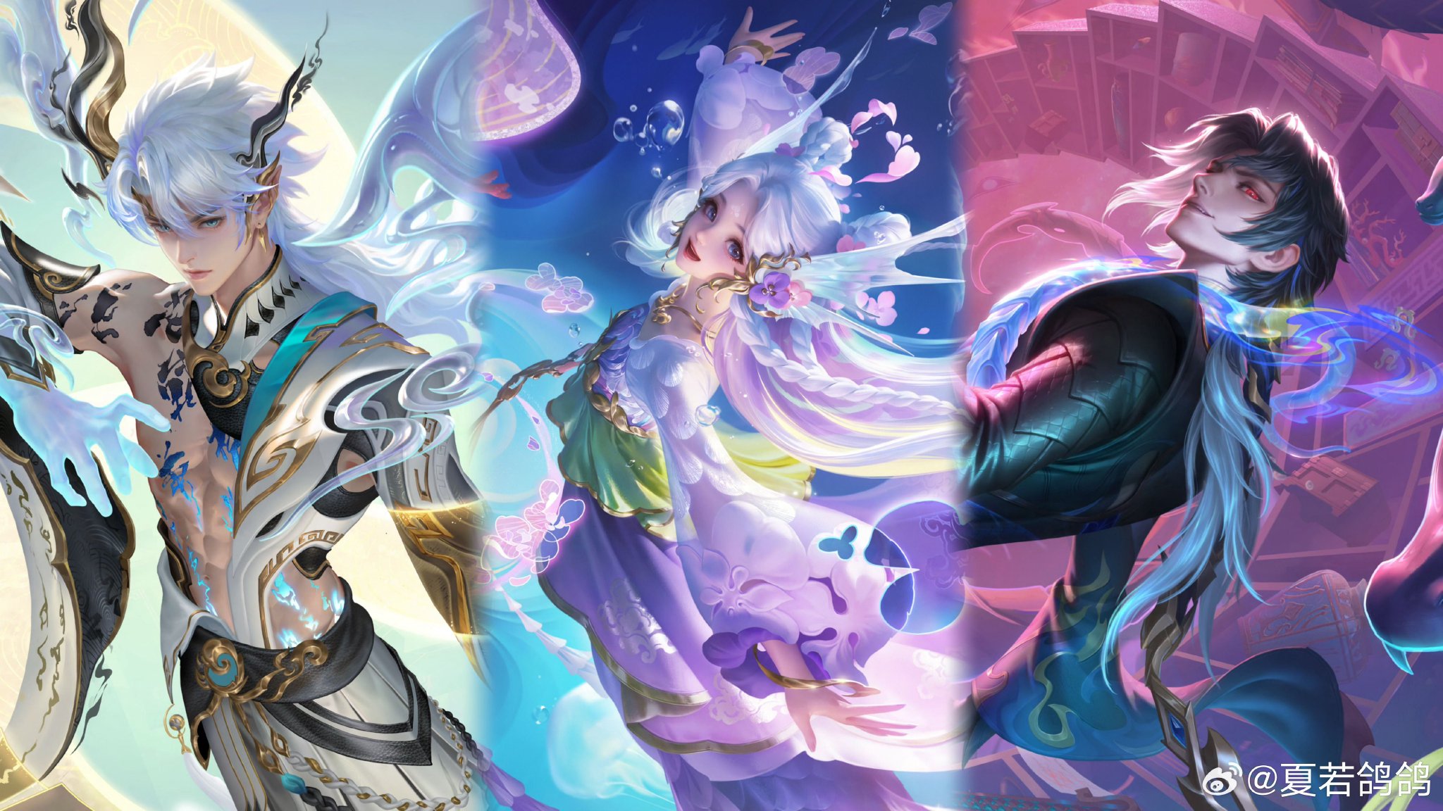 王者荣耀山海奇都皮肤上线，三人组亮相