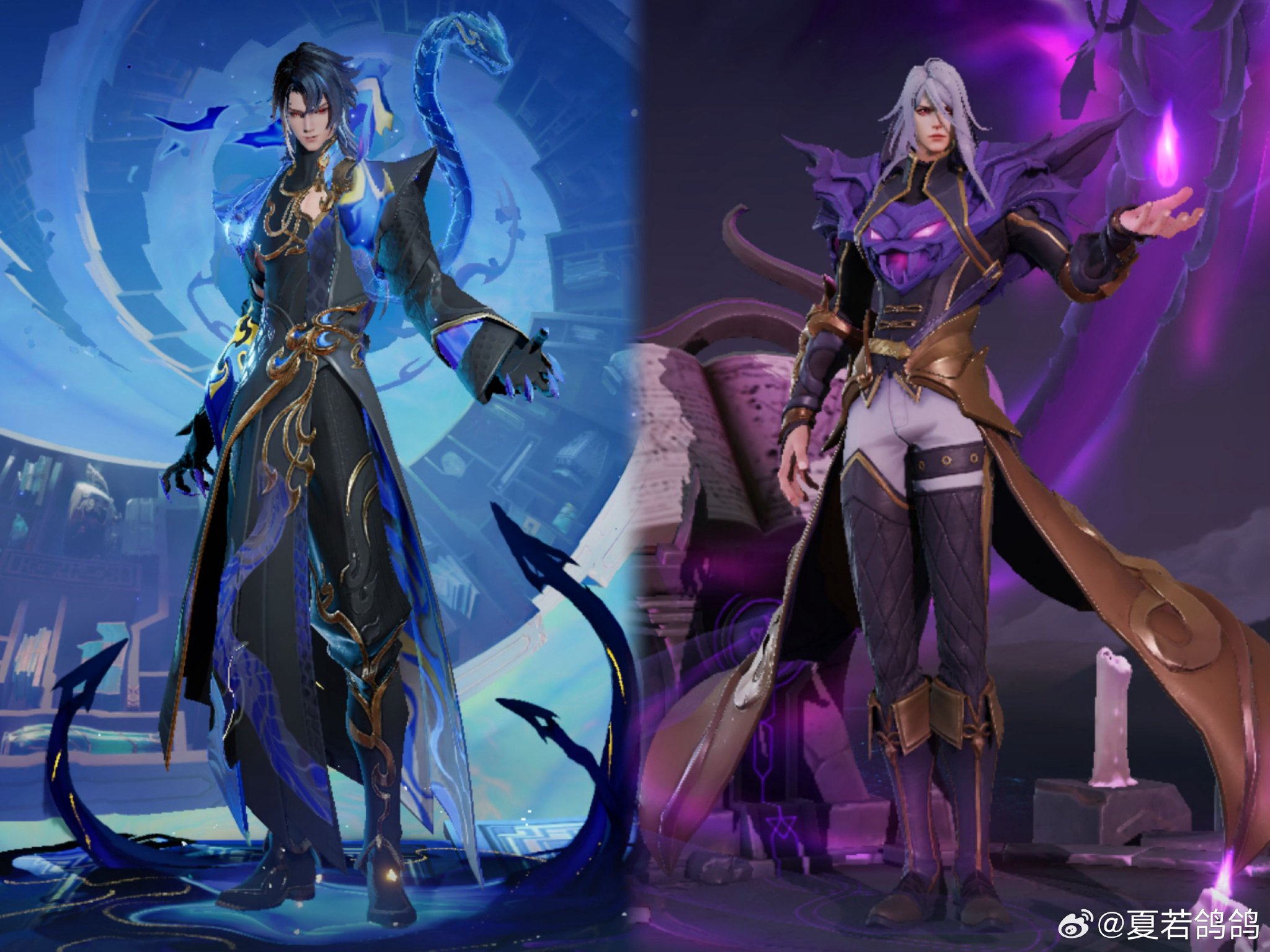 王者荣耀司马懿新皮肤九山相柳与暗渊魔法引玩家对比