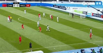 黄政宇国家队第7次出战破门，中国队1-0领先中国香港队