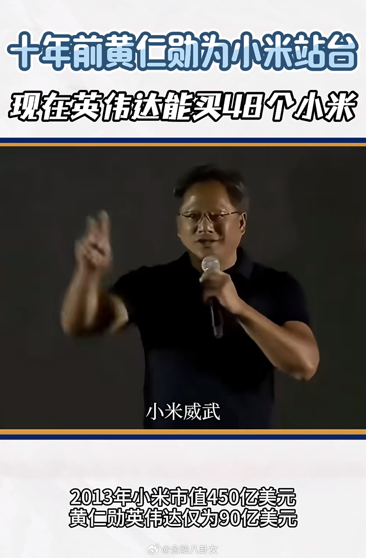 黄仁勋称希望购买小米汽车，提车需等一年