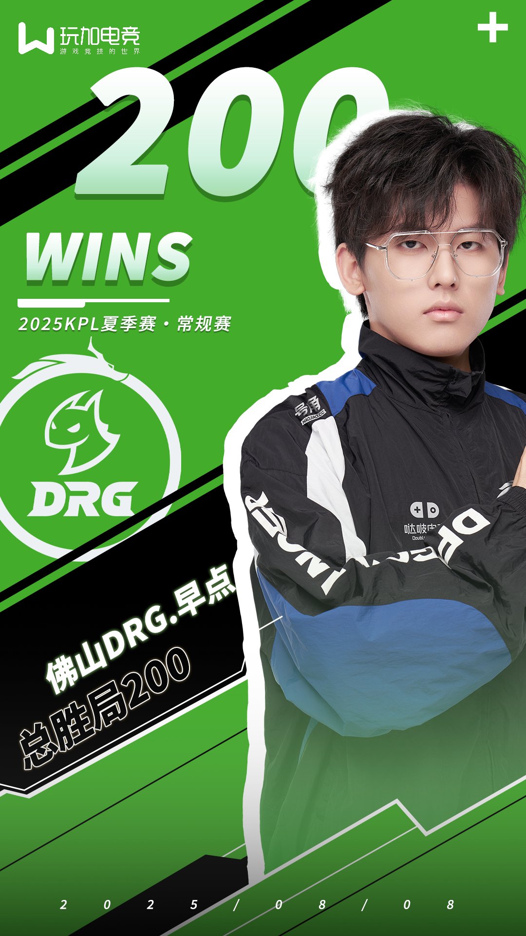 佛山DRG早点达成KPL联赛200胜局里程碑