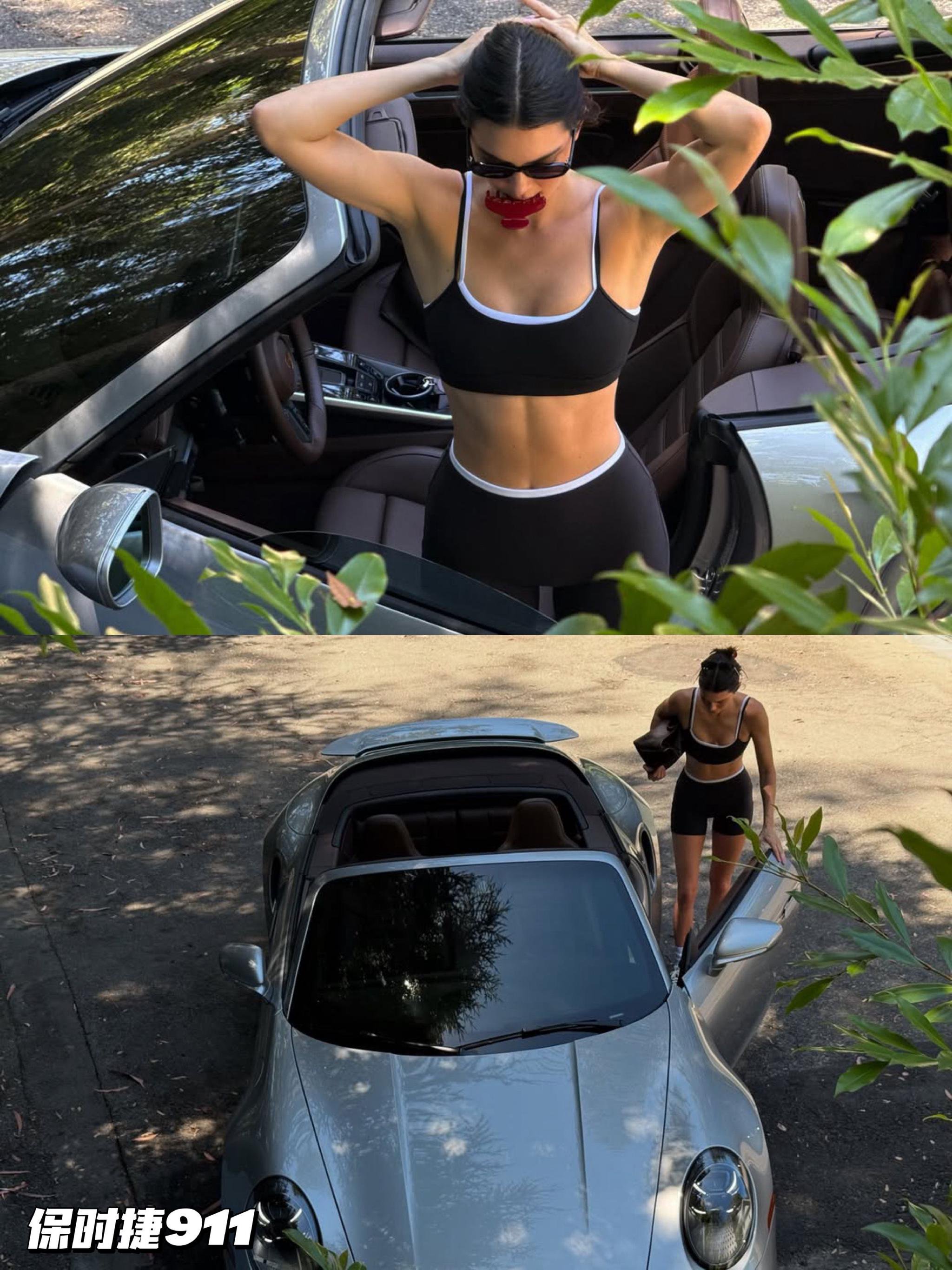 Kendall Jenner晒银色保时捷911，古董车收藏曝光