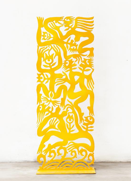 创世纪1,2016年,铁雕,250x75x75cm