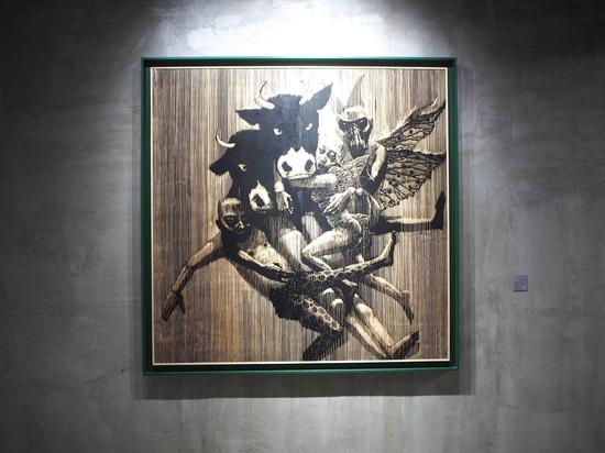 姜淼 - 分生No.3 - 180cm×180cm - 木板刀刻 - 2011