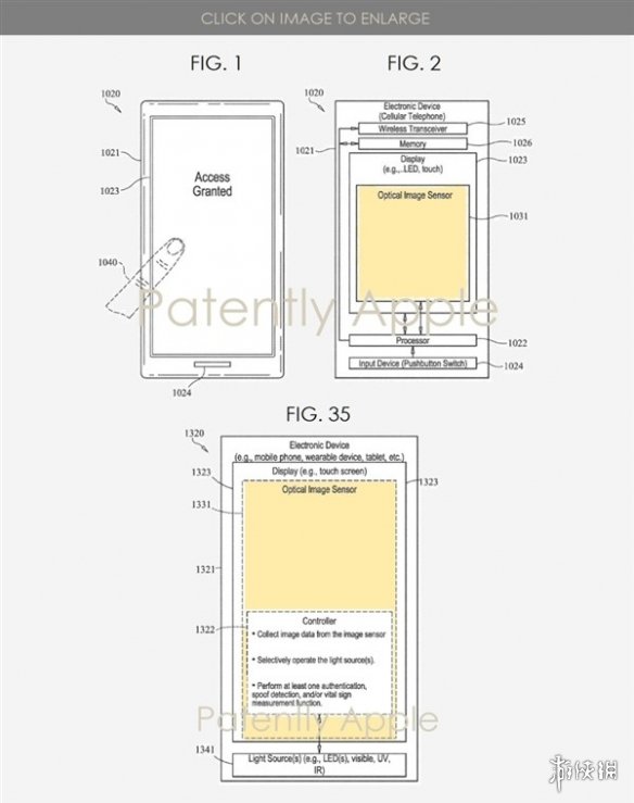 苹果新专利曝光！下一代iPhone支持全屏幕指纹解锁？