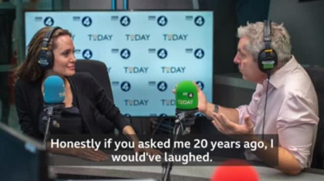 朱莉参加BBC访谈  BBC视频截图