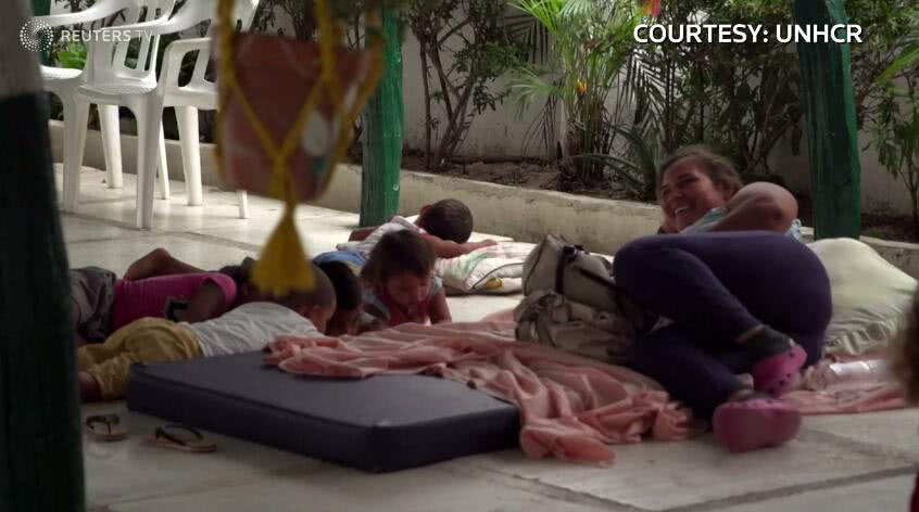 委内瑞拉难民营日常  路透社视频截图