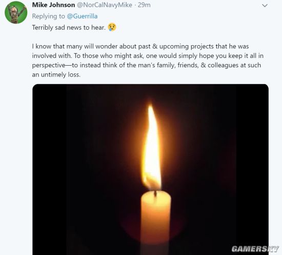 《地平线:黎明时分》开发商首席制作人离世 享年44岁