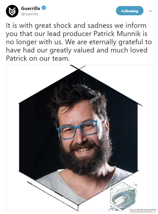 《地平线:黎明时分》开发商首席制作人离世 享年44岁