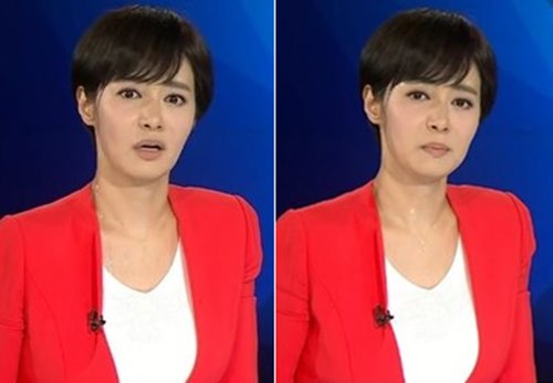 金珠河20日播新闻时,突然满脸大汗