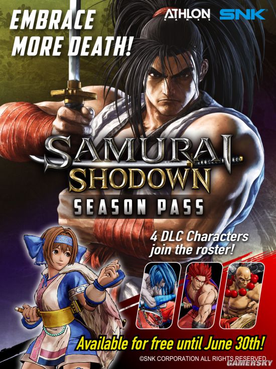 《侍魂:晓》公布剩余3位DLC角色 上市宣传片发布