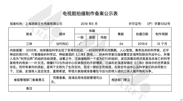 1561632512692683.png 游族发起《三体》动画项目 电影多年无下文、游戏仍无影