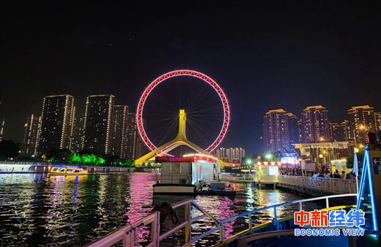 资料图：天津夜景。中新经纬 张澍楠摄