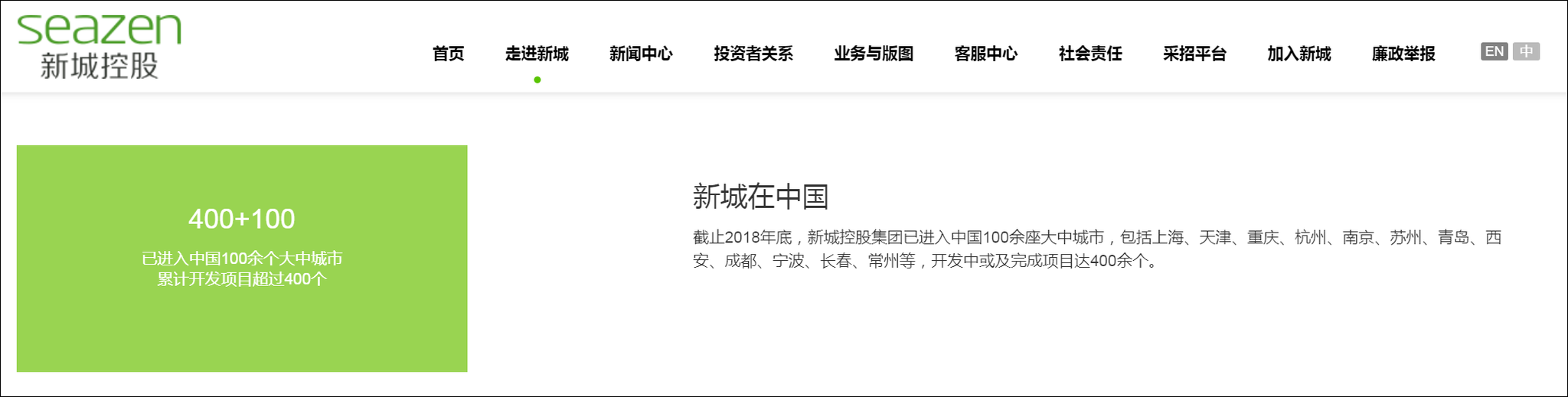 新城控股官方网站截屏