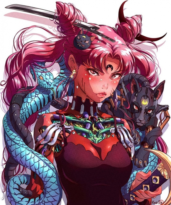 钢铁化的美少女战士!月野兔超杀眼神美出新高度!