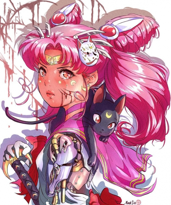 钢铁化的美少女战士!月野兔超杀眼神美出新高度!