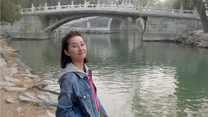 中国访问学者章莹颖。(图源:美联社)