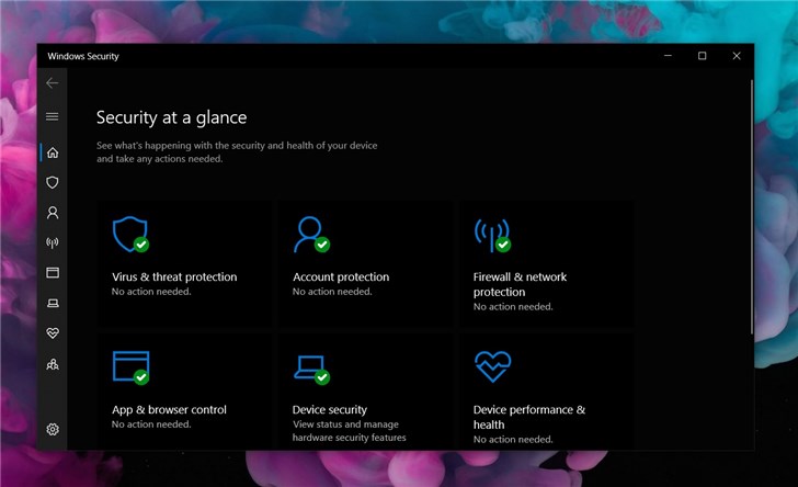 微软Windows 10 Defender品牌更名出现更多变化:安全智能更新