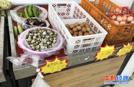 资料图:菜市场鸡蛋。中新经纬 张猛 摄