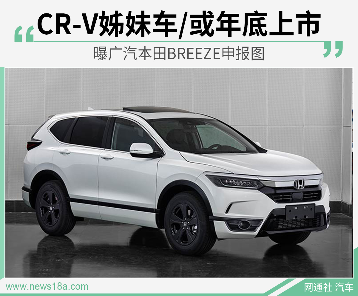 CR-V姊妹车/或年底上市 曝广汽本田BREEZE申报图