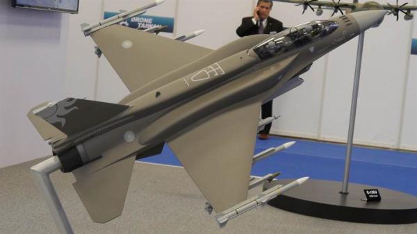 台北航太展上,洛马送展的F-16V模型