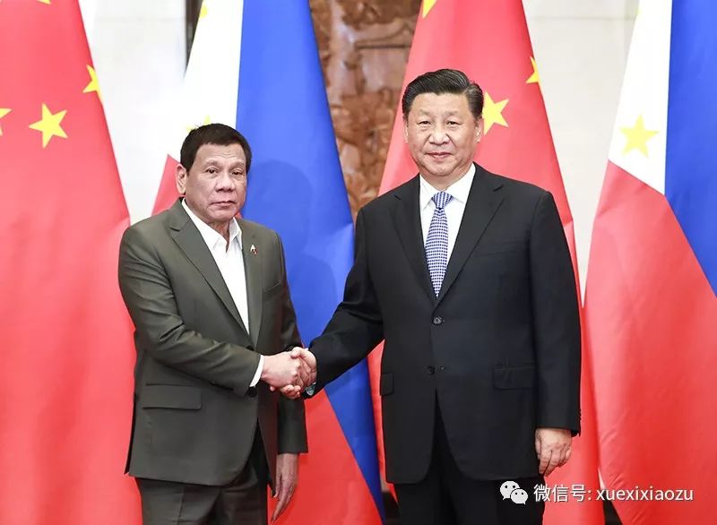  8月29日晚，国家主席习近平在北京钓鱼台国宾馆会见菲律宾总统杜特尔特。