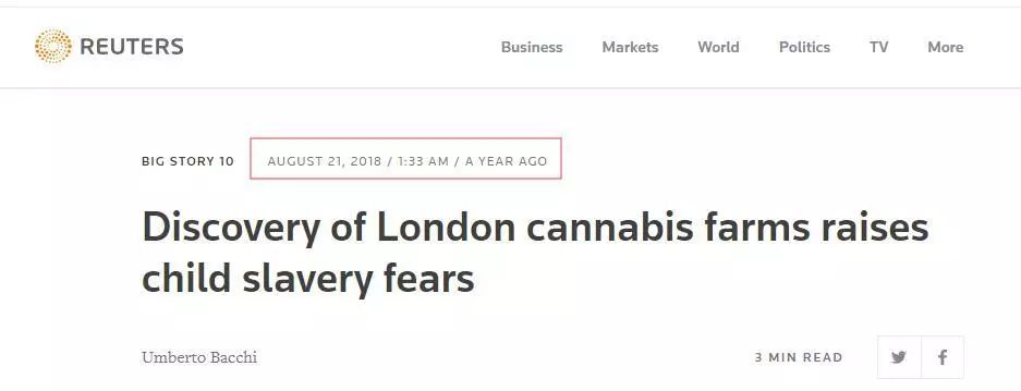 英国绑架3000奴隶童工种大麻喂狗粮？疑似假新闻