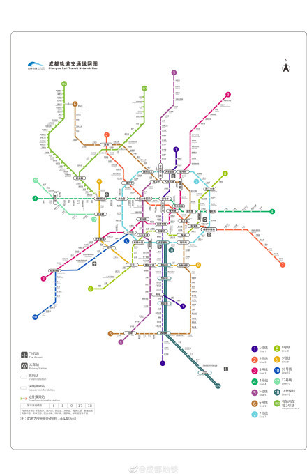 2020成都线路图高清,2020成都线路图最新 成都地铁2020年线网图来了!全线网换乘站将达18个