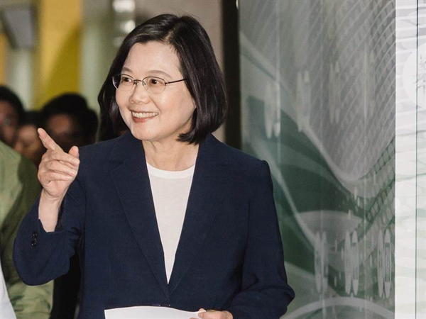  蔡英文。（圖片來源：臺(tái)灣“中時(shí)電子報(bào)”）