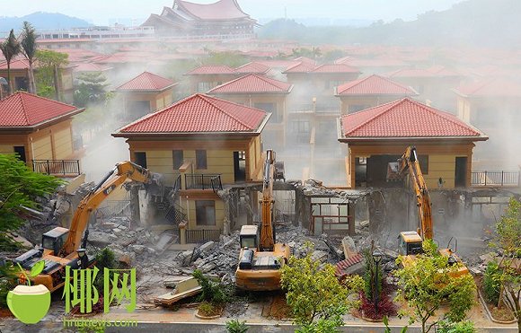 海南陵水拆除违建项目：包含201栋别墅和2栋高层