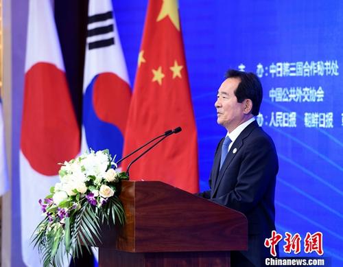 資料圖:韓國國會議員丁世均。中新社記者 侯宇 攝