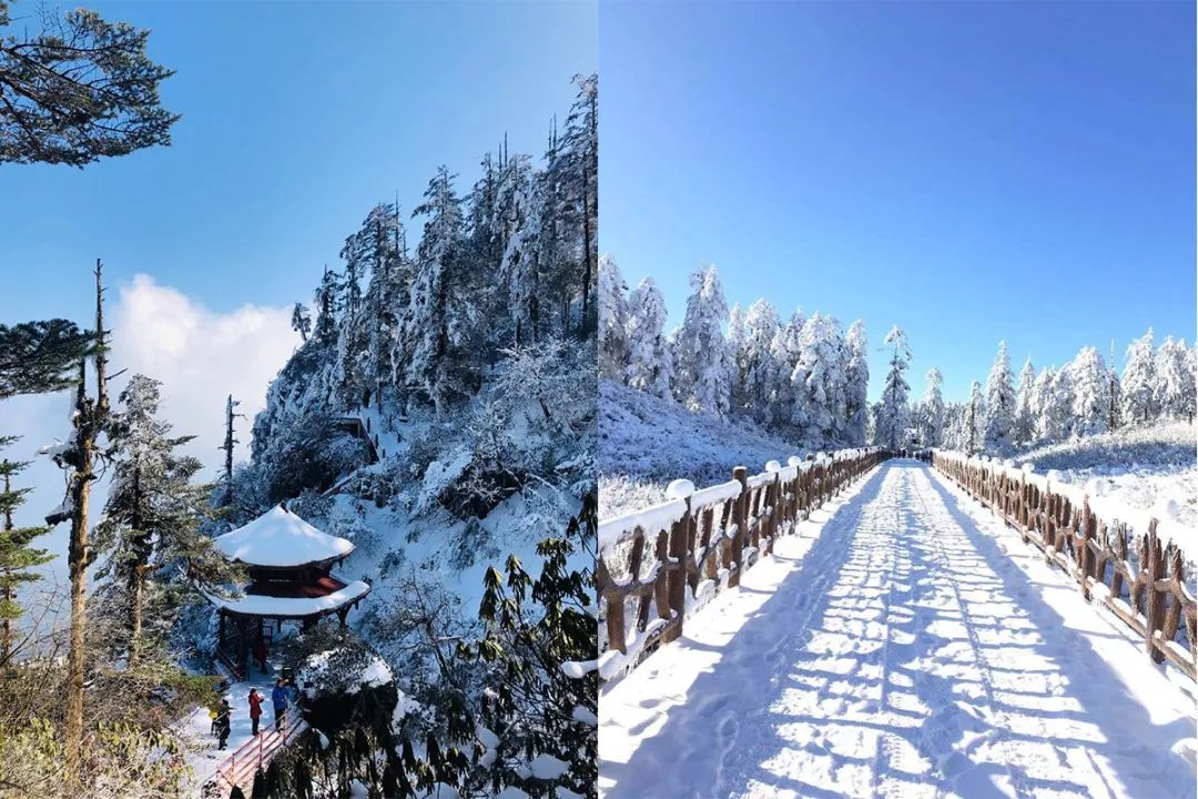 抖音火爆的网红雪景，德阳出发2.5h，居然藏着亚洲第二大的桌山，徒步耍雪泡温泉！