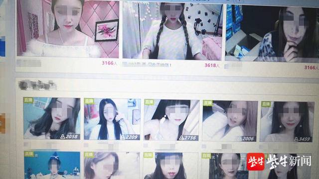 直播平台上的女主播。