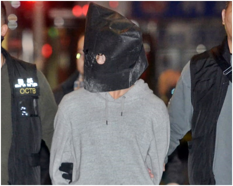  被捕的18岁青年 图源：港媒