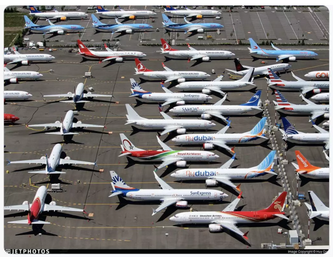 波音737 MAX全球停飞。推特截图