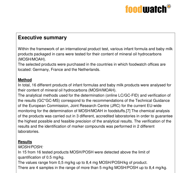 雀巢等洋奶粉检出矿物油 专家称含量不足以危害