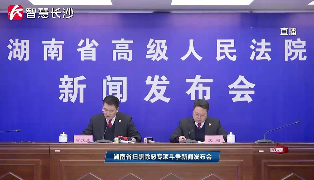  湖南高院发布会直播现场 直播截图