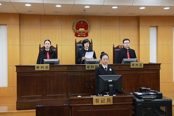  庭审现场。 本文图均为 浦东新区人民法院 供图
