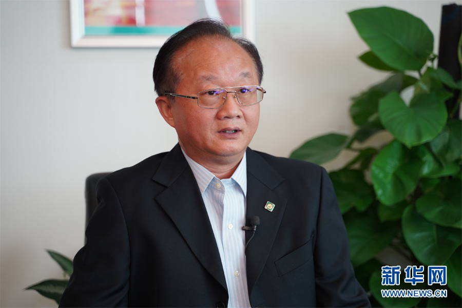 广东粤运交通股份有限公司党委书记、董事长禤宗民。新华网 伍嘉炜 摄