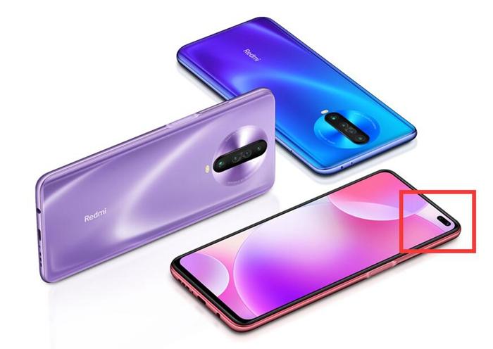 今年手机流行“挖孔”,并将摄像头转至右上角或左上角。图片来源:Redmi