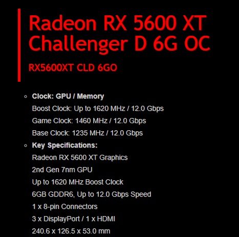 AMD RX 5600 XT显卡规格曝光:2304流处理器,6GB显存