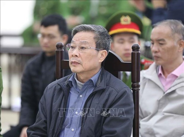 原越南政府信息传媒部部长阮北山出庭 图自:越通社