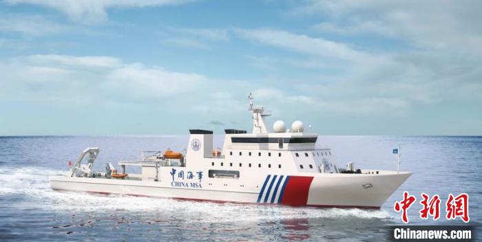 中国首艘具有深远海测量功能的大型测量船建造完成后,将装备交通运输部东海航海保障中心。东海航海保障中心 供图